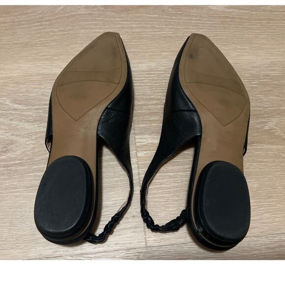 Franco Sarto Briella Pointed Toe Slingback Flats Size 8 M Black - Picture 4 of 5